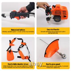 11000rpm 5 in1 Petrol Strimmers Set Brushcutter Garden Grass Line Strimmer 52cc