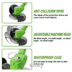 1200W Electric Weed Edger Brush Cutter Wheeled Cordless String Grass Trimmer Set