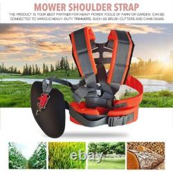 1× Adjustable Padded Shoulder Harness Strap Garden Brush Cutter Trimmer Strimmer
