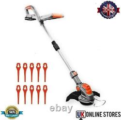 20V Electric Battery Cordless Grass Trimmer Strimmer Garden Edger Cutter