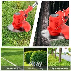 24V Electric Cordless Grass Lawn Trimmer Edge Brush Cutter Blade Whipper Snipper