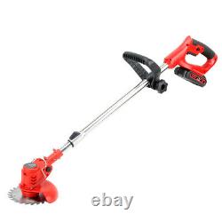 24V Electric Cordless Grass Lawn Trimmer Edge Brush Cutter Blade Whipper Snipper