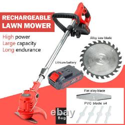 24V Electric Cordless Grass Lawn Trimmer Edge Brush Cutter Blade Whipper Snipper