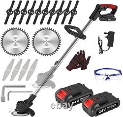 24V Ergonomic Cordless Grass Cutter with Safety Features and Adjustable Length