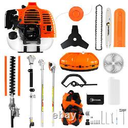 2500W Multi Function Garden Tool 5in1 Petrol Strimmer Brush Cutter Chainsaw NEW