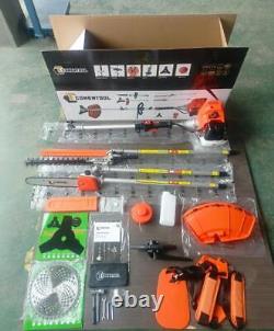 2500W Multi Function Garden Tool 5in1 Petrol Strimmer Brush Cutter Chainsaw NEW