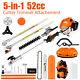 2500w Petrol Strimmer 52cc 5in1 Multi Function Garden Tool Brush Cutter Chainsaw