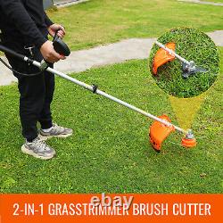 2 IN 1 2.5kw Petrol Trimmer Brush Cutter Garden Grass Line 52cc 2-Stroke Engine