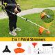 2 In 1 Petrol Brush Cutter Garden Grass Line Trimmer 52cc 2-stroke Engine 2.5kw