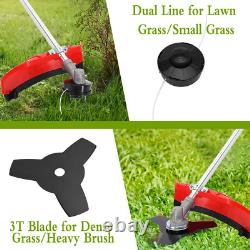 2 In 1 52cc Petrol Garden Brush Cutter Strimmer Garden Grass Trimmer Kit NEW