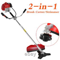 2 In 1 52cc Petrol Garden Brush Cutter Strimmer Garden Grass Trimmer Kit NEW