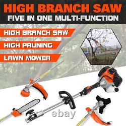 2 in 1 Petrol Brush Cutter Strimmer Garden Grass Trimmer 52cc 2 Stroke Engine