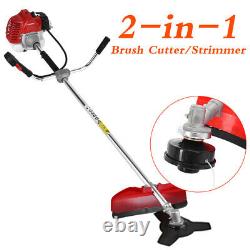 2-stroke Petrol Garden Brush Bush Cutter 52cc Grass T-rimmer Strimmer Lawn Mower