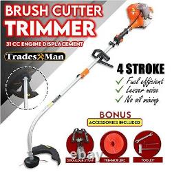 31cc Pole Brush Cutter Trimmer Line Whipper Snipper Tree Pruner Multi Garden