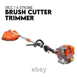 31cc Pole Brush Cutter Trimmer Line Whipper Snipper Tree Pruner Multi Garden