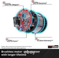 36V Cordless Brush Cutter, Power X-Change, Powerful Weed Trimmer With Metal B