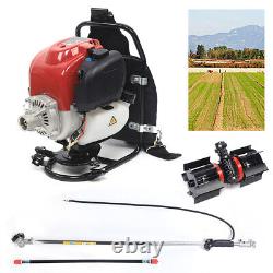 3IN1 4-Stroke Backpack Cultivator Tiller Lawn Mower Brush Cutter Hedge Trimmer