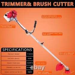 3 in 1 Petrol Brush Cutter Strimmer Grass Trimmer Garden 52cc 2 Stroke Kit