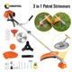 3in1 Petrol Grass Trimmer Brush Cutter 52cc Multi Function Garden Grass Strimmer