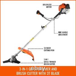3in1 Petrol Grass Trimmer Brush Cutter 52cc Multi Function Garden Grass Strimmer