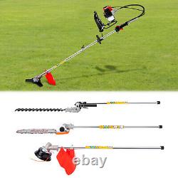 4 In 1 Gas Backpack Weed Eater Grass Brush Cutter Lawn Mower Grass Hedge Trimmer