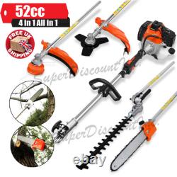 4 in 1 Garden 52cc Petrol Hedge Trimmer Chainsaw Strimmer Brushcutter 2 Stroke