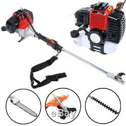 4 in 1 Garden Hedge Trimmer Petrol Strimmer Chainsaw Brushcutter Multi Tool 42cc