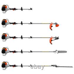 4 in 1 Petrol Strimmer Garden Multi Tool 52cc Hedge Trimmer Chainsaw Brushcutter