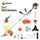 52cc 2 Stroke Hedge Trimmer Multi Tool Petrol Strimmer Brush Cutter Garden 2500w