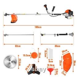 52CC 2 Stroke Hedge Trimmer Multi Tool Petrol Strimmer Brush Cutter Garden 2500W