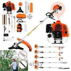 52CC 5 in1 Hedge Trimmer Multi Tool Petrol Strimmer Brush Cutter Garden Chainsaw