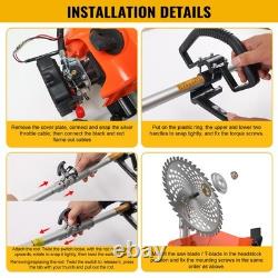 52CC 6 in1 Hedge Trimmer Multi Tool Petrol Strimmer Brush Cutter Garden Chainsaw