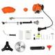 52cc Petrol Brush Cutter 3 In 1 Grass Trimmer 2 Stroke Garden Tool Uk