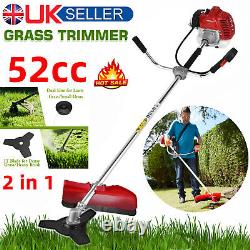 52 cc 2 in 1 Petrol Grass Strimmer / Bush Cutter Home Garden Hedge Trimmer Tool