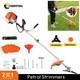 52cc 2-in-1 Petrol Grass Trimmer Strimmer 7000rpm Garden Cutter Grass Line Tool