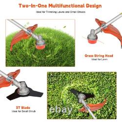 52cc 2 in 1 Weed Eater Petrol Powered Brush Cutter and String Trimmer 2-Cycle