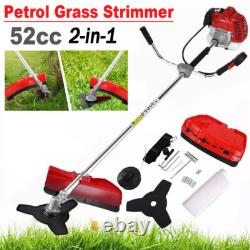 52cc 2in1 Petrol Grass Strimmer Trimmer Brush Cutter Garden Tool 3 YEAR WARRANTY
