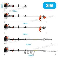 52cc 4 in 1 Hedge Trimmer Tool Petrol Strimmer Brush Cutter Garden Chainsaw Tool