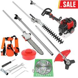 52cc 5 in 1 Hedge Trimmer Multi Tool Petrol Strimmer BrushCutter Garden Chainsaw