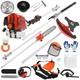 52cc 5-in-1 Hedge Trimmer Tool Petrol Strimmer Brush Cutter Garden Chainsaw Tool