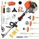 52cc 5-in-1 Hedge Trimmer Tool Petrol Strimmer Brush Cutter Garden Chainsaw Tool