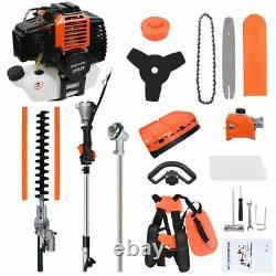 52cc 5in1 Grass Trimmer Multi Tool Petrol Strimmer Brush Cutter Garden Chainsaw