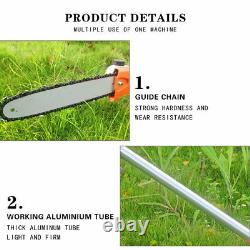 52cc Garden Hedge Trimmer Grass Strimmer Blade Petrol 5 in1 Chainsaw Brushcutter