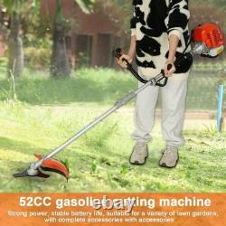 52cc Gas String Trimmer 2-Stroke Weed Wacker Brush Cutter Handheld 2in1 Trimmer