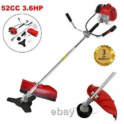 52cc Grass Trimmer 2 in 1 Grass Strimmer Brush Cutter Petrol Garden Yard UK