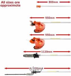 52cc Multi Function 5 in 1 Garden Tool Brush Cutter, String Trimmer, Chainsaw