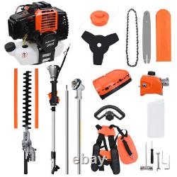 52cc Multi Tool Long Reach Hedge Grass Trimmer Petrol Brush Cutter Chainsaw 4IN1
