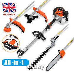 52cc Multi Tool Long Reach Hedge Grass Trimmer Petrol Brush Cutter Chainsaw 4IN1