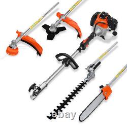 52cc Multi Tool Long Reach Hedge Grass Trimmer Petrol Brush Cutter Chainsaw 4IN1