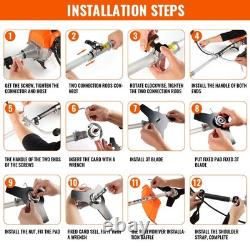 52cc Multi Tool Petrol Strimmer Garden Brush Cutter Grass Line Trimmer 2-Stroke